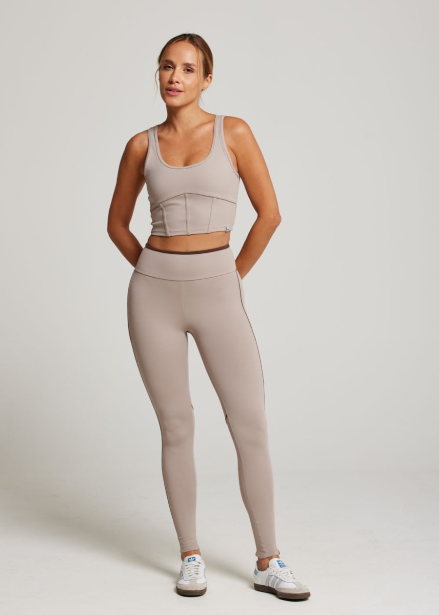 TOP CROPPED MIND UP BEGE