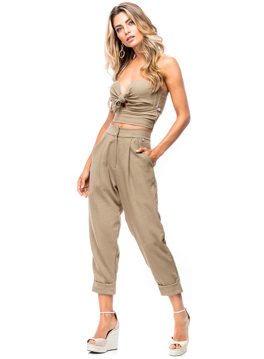 TOP CROPPED RETRÔ VERDE