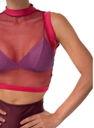 TOP CROPPED WALK ROSA CHICLETE