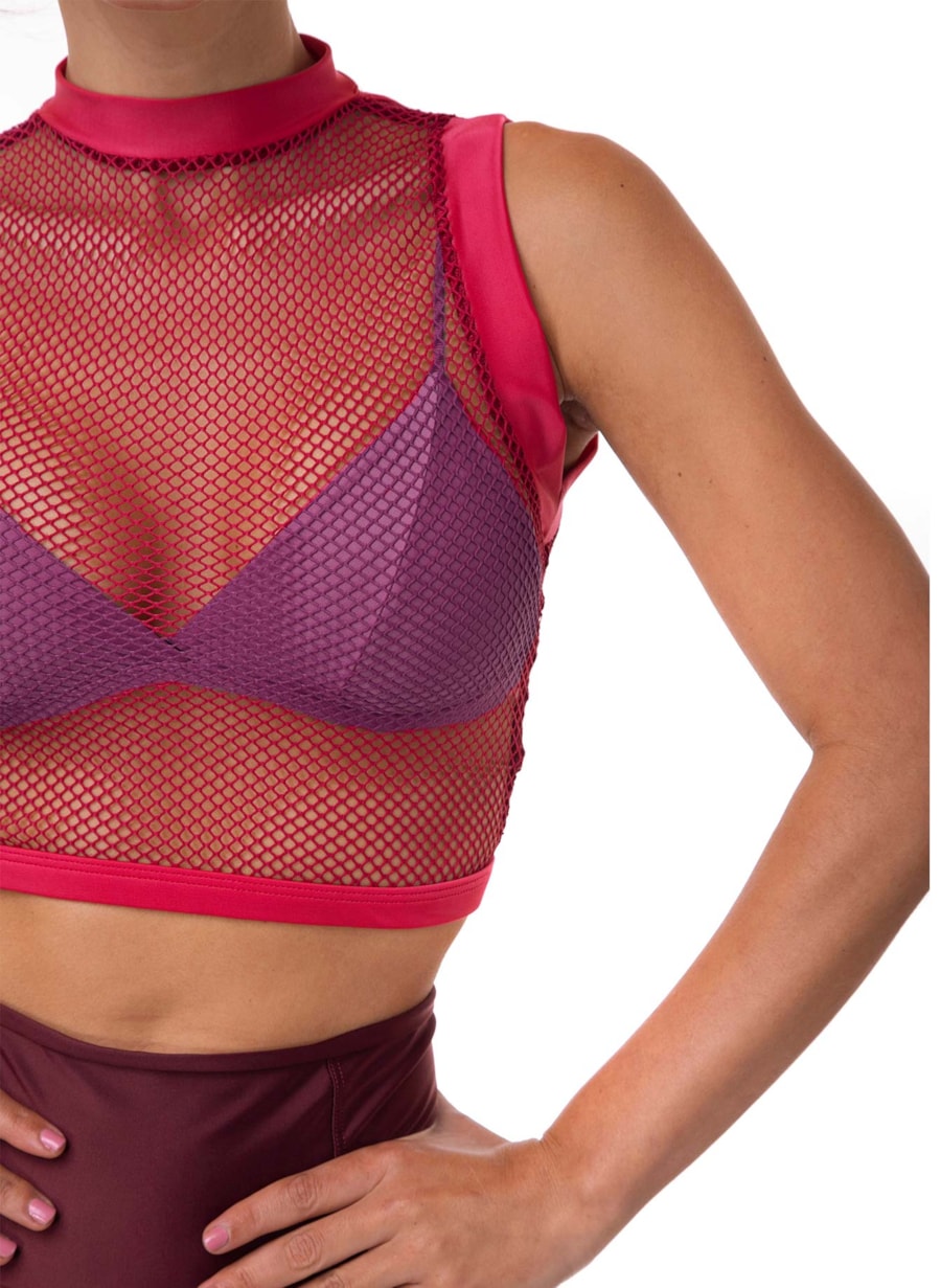 TOP CROPPED WALK ROSA CHICLETE