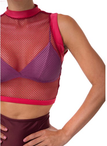TOP CROPPED WALK ROSA CHICLETE