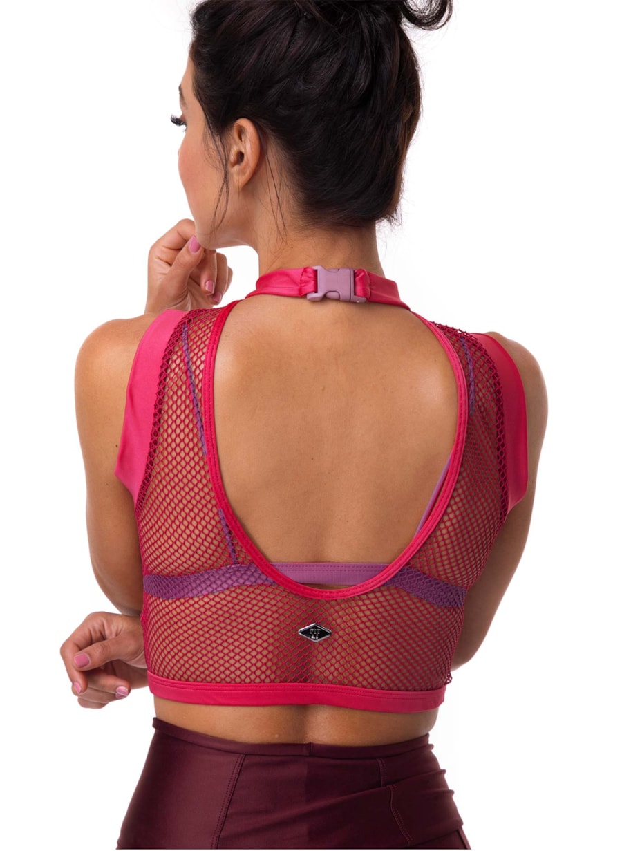 TOP CROPPED WALK ROSA CHICLETE