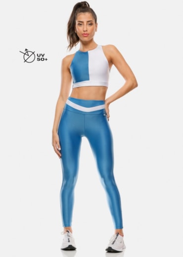 TOP CURVES AZUL CÉU / BRANCO
