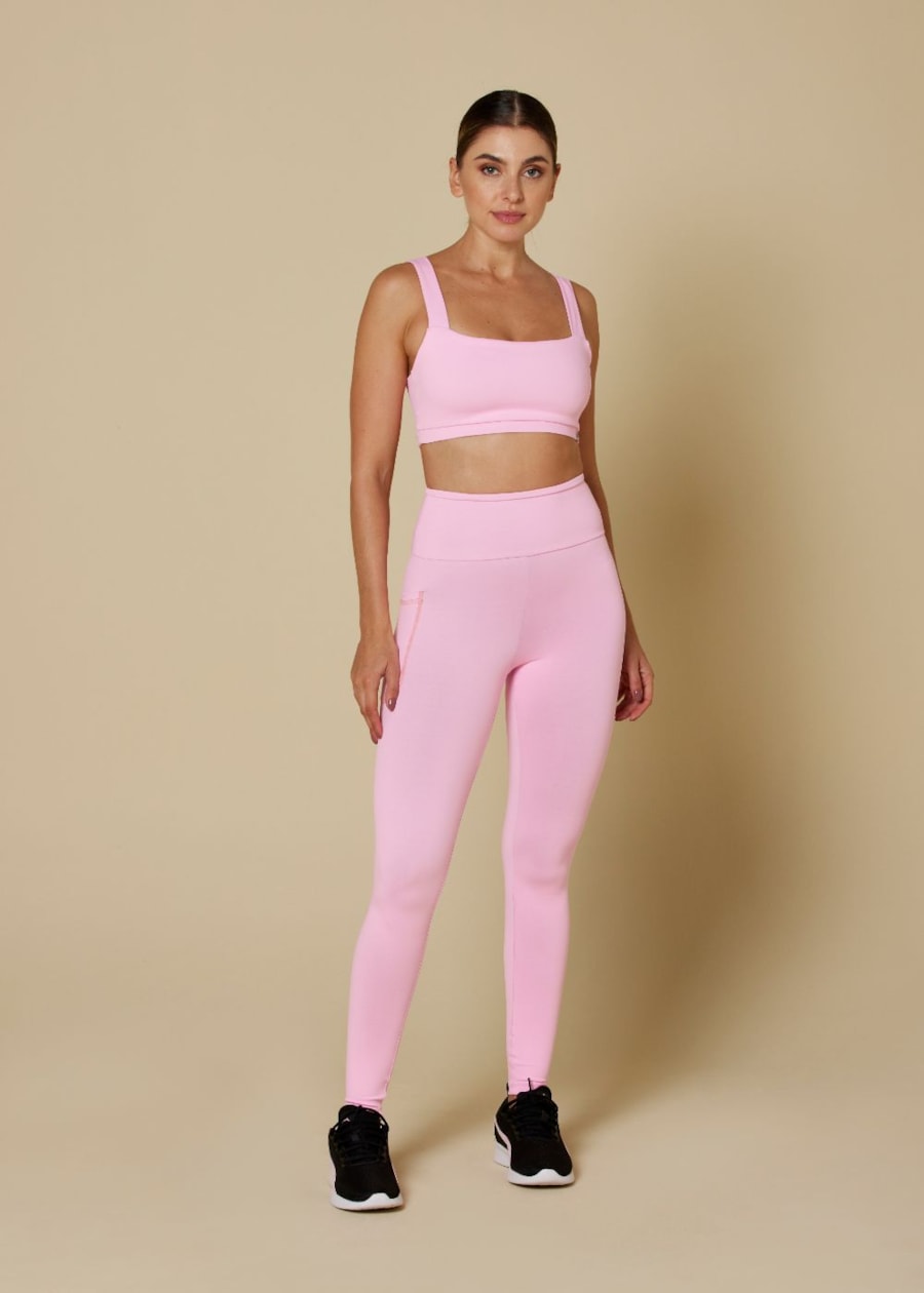 TOP DECOTE RETO ALWAYS BLACKOUT ROSA BEBE