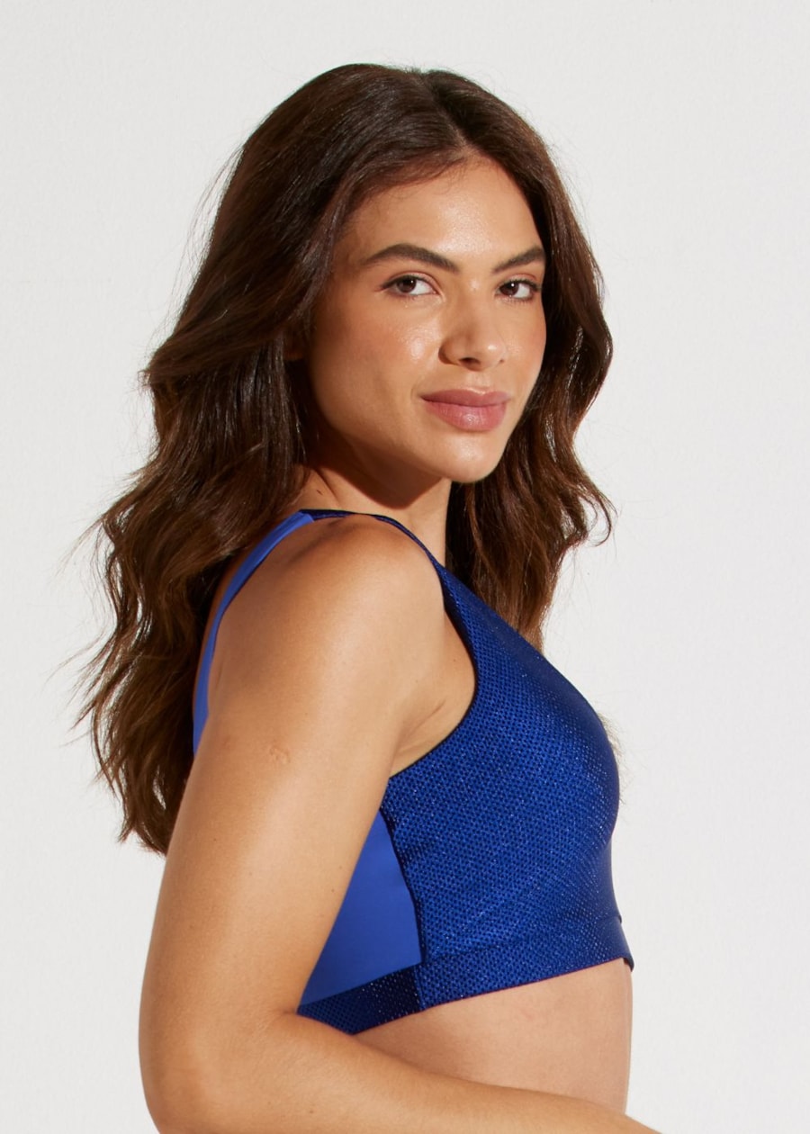 TOP DECOTE V BIARRITZ AZUL MARINHO COM BOJO REMOVÍVEL