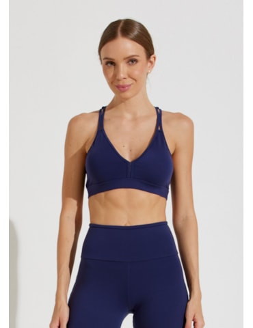 TOP DECOTE V BORDADO AZUL MARINHO TOP DECOTE V BORDADO AZUL MARINHO