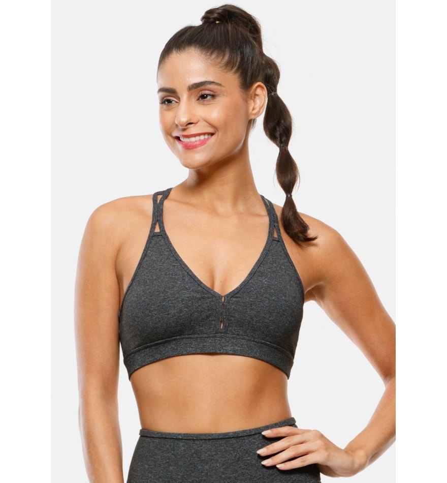 TOP DECOTE V BORDADO CINZA MESCLA ESCURO TOP DECOTE V BORDADO CINZA MESCLA ESCURO