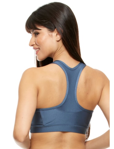 TOP DECOTE V BORDADO TRILOBAL AZUL TOP DECOTE V BORDADO TRILOBAL AZUL