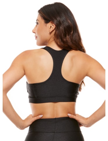 TOP DECOTE V BORDADO TRILOBAL PRETO TOP DECOTE V BORDADO TRILOBAL PRETO