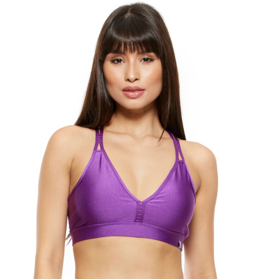 TOP DECOTE V BORDADO TRILOBAL ROXO ORQUÍDEA TOP DECOTE V BORDADO TRILOBAL ROXO ORQUÍDEA