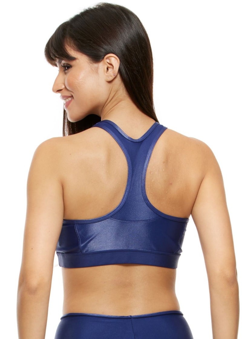 TOP DECOTE V CIRRÊ AZUL MARINHO