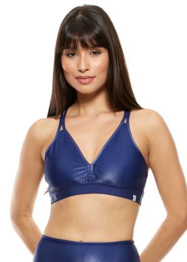 Produto TOP DECOTE V CIRRÊ AZUL MARINHO