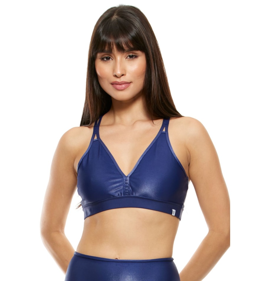 TOP DECOTE V CIRRÊ AZUL MARINHO TOP DECOTE V CIRRÊ AZUL MARINHO