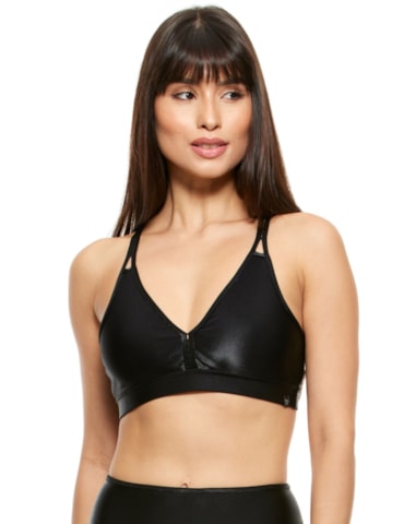 TOP DECOTE V  CIRRÊ PRETO TOP DECOTE V  CIRRÊ PRETO