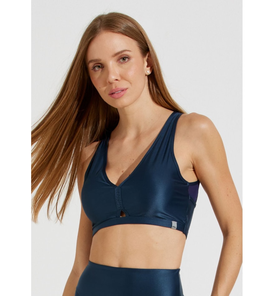 TOP DECOTE V FRANCE AZUL COM BOJO REMOVÍVEL TOP DECOTE V FRANCE AZUL COM BOJO REMOVÍVEL