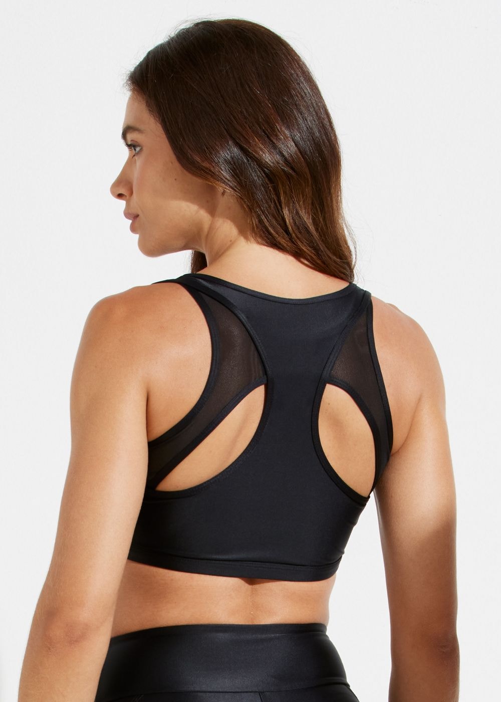 TOP DECOTE V FRANCE PRETO COM BOJO REMOVÍVEL