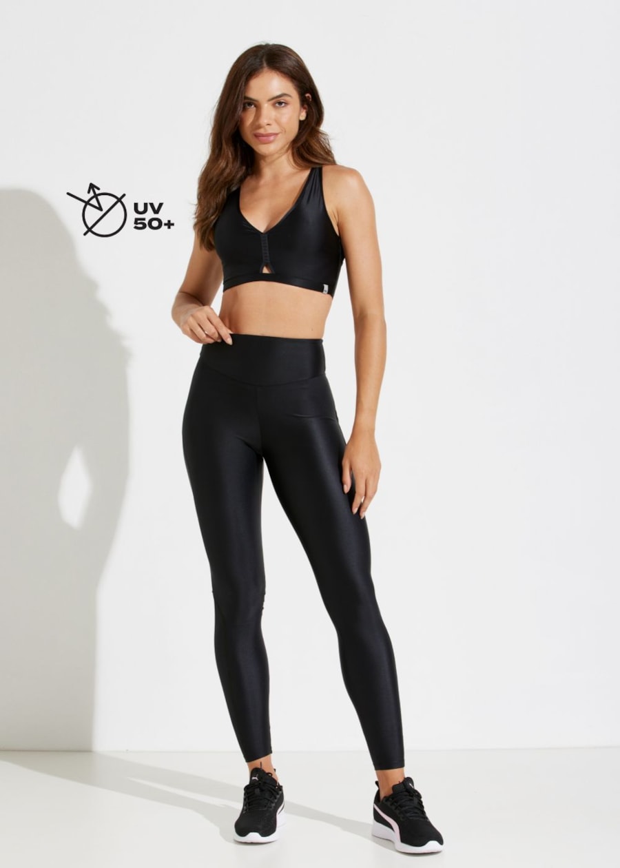 TOP DECOTE V FRANCE PRETO COM BOJO REMOVÍVEL