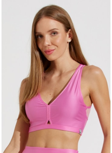 TOP DECOTE V FRANCE ROSA COM BOJO REMOVÍVEL TOP DECOTE V FRANCE ROSA COM BOJO REMOVÍVEL