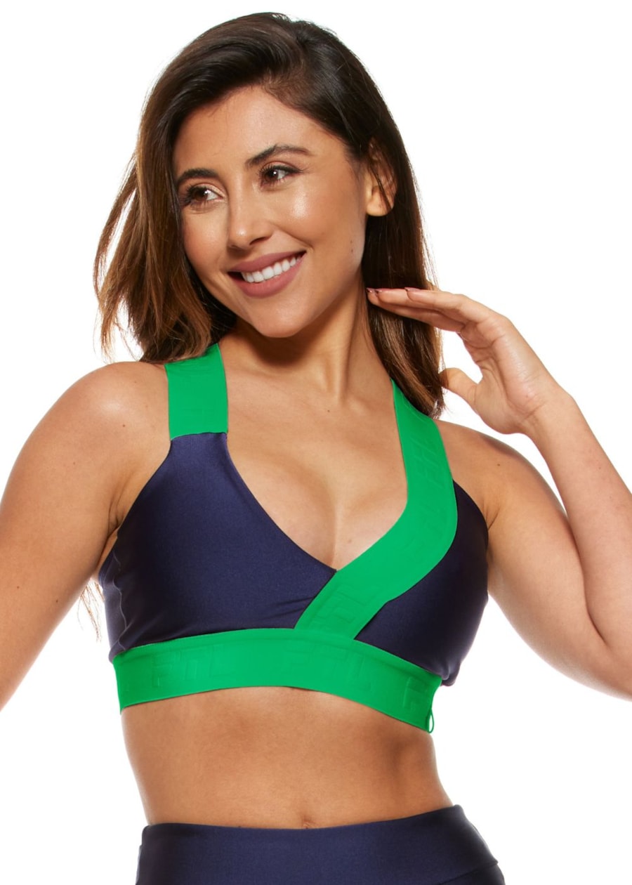 TOP DECOTE V INSPIRA AZUL MARINHO COM ELÁSTICO PERSONALIZADO