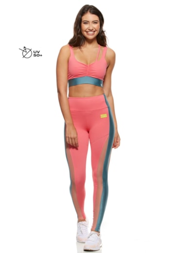 TOP DECOTE V SPORTFUN ROSA GOIABA