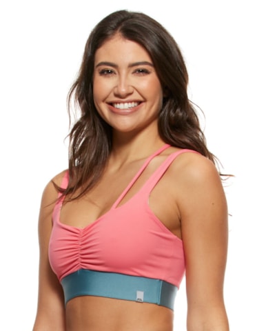 TOP DECOTE V SPORTFUN ROSA GOIABA