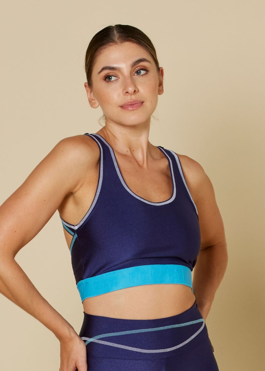 TOP DEPORTIVA AZUL MARINHO
