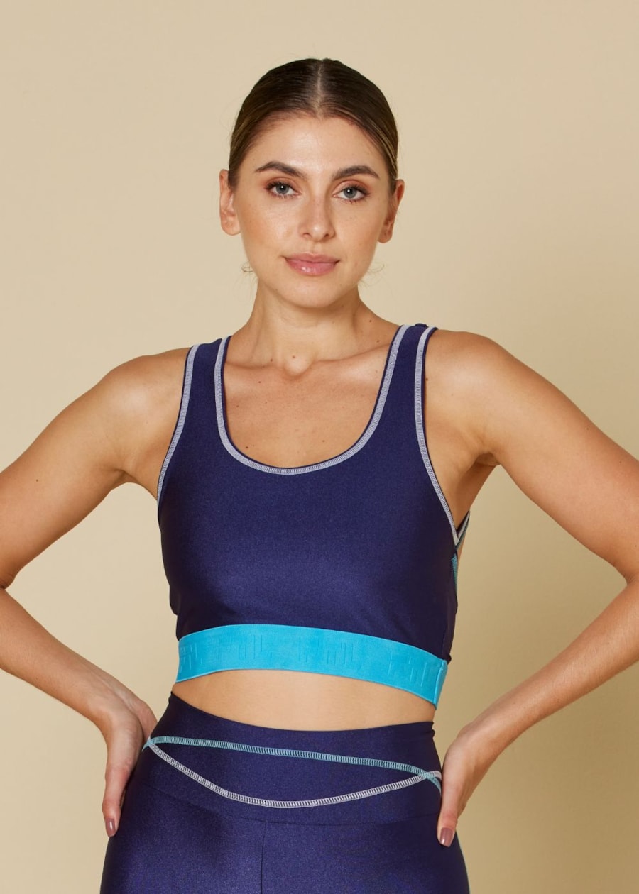 TOP DEPORTIVA AZUL MARINHO