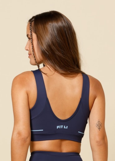 TOP DRI AZUL MARINHO COM BOJO REMOVÍVEL