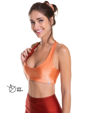 TOP DUPLA FACE DANCE VERMELHO TELHA / PÊSSEGO TOP DUPLA FACE DANCE VERMELHO TELHA / PÊSSEGO