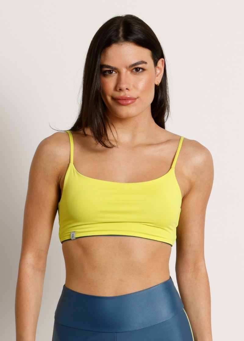 TOP DUPLA FACE HEAT ATK AZUL / VERDE