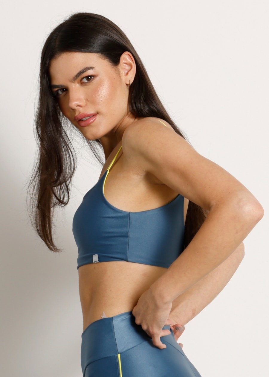 TOP DUPLA FACE HEAT ATK AZUL / VERDE