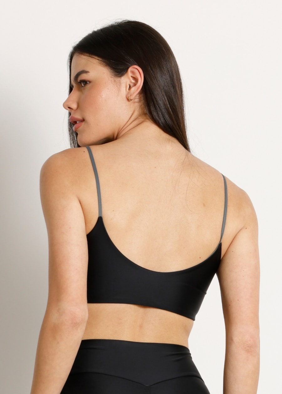 TOP DUPLA FACE HEAT ATK PRETO/CINZA