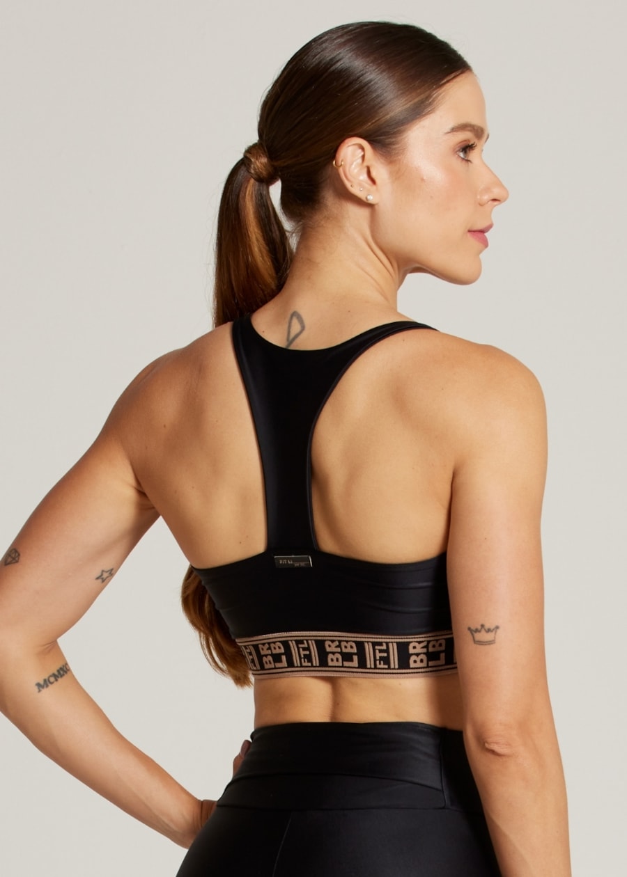 TOP ELÁSTICO TRUE ATK - PRETO