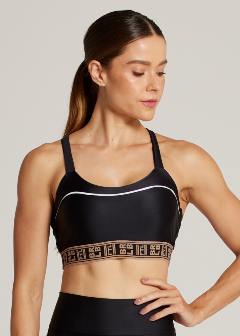 TOP ELÁSTICO TRUE ATK - PRETO