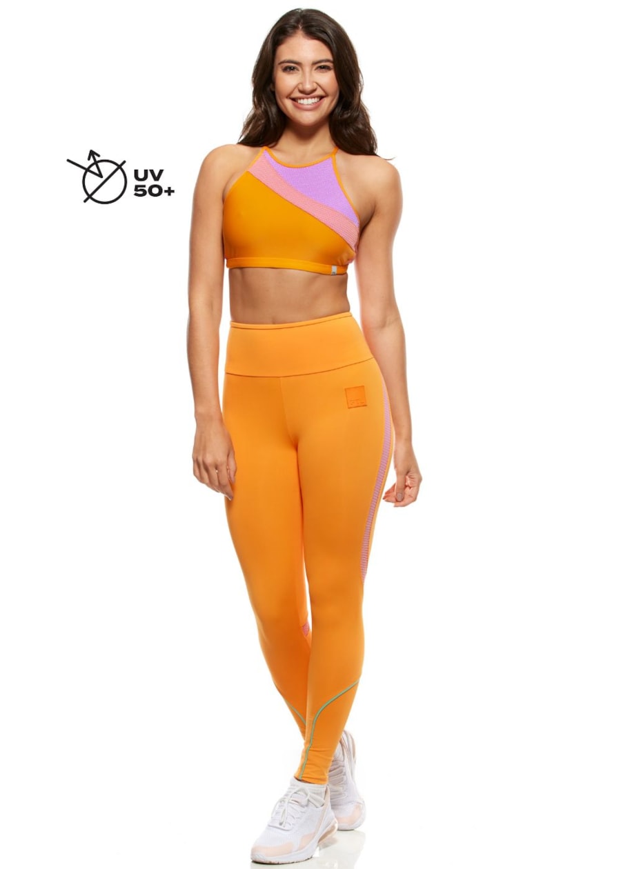 TOP FRENTE ÚNICA ACTION LARANJA COM BOJO REMOVÍVEL