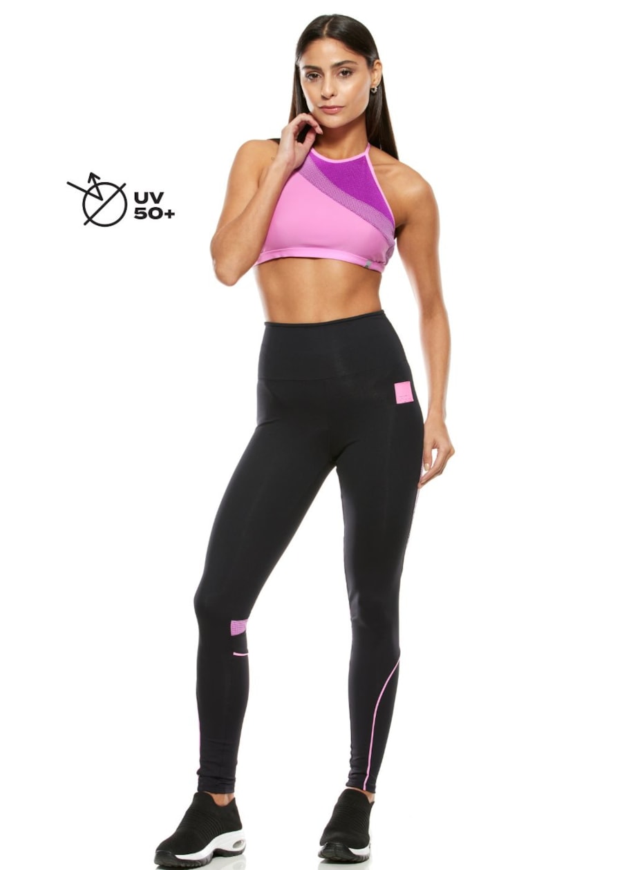 TOP FRENTE ÚNICA ACTION ROSA CHICLETE COM BOJO REMOVÍVEL