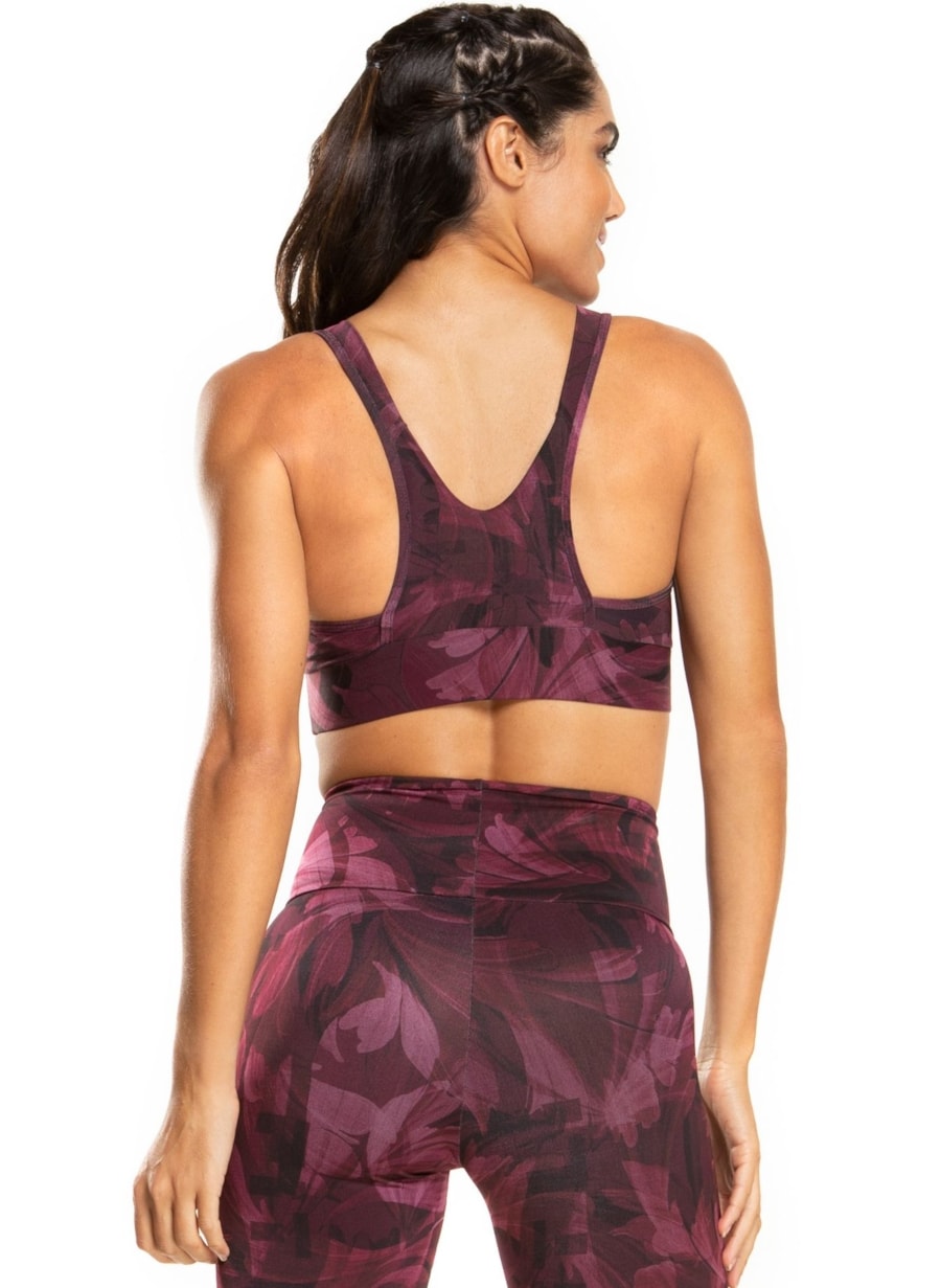 TOP FRENTE V POSTER FLORAL BORDÔ