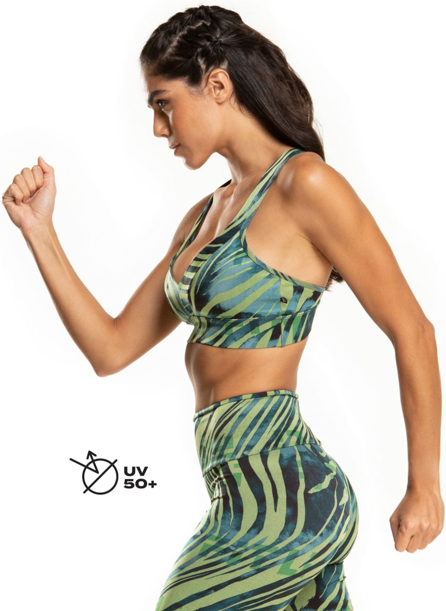 TOP FRENTE V POSTER VERDE ZEBRA