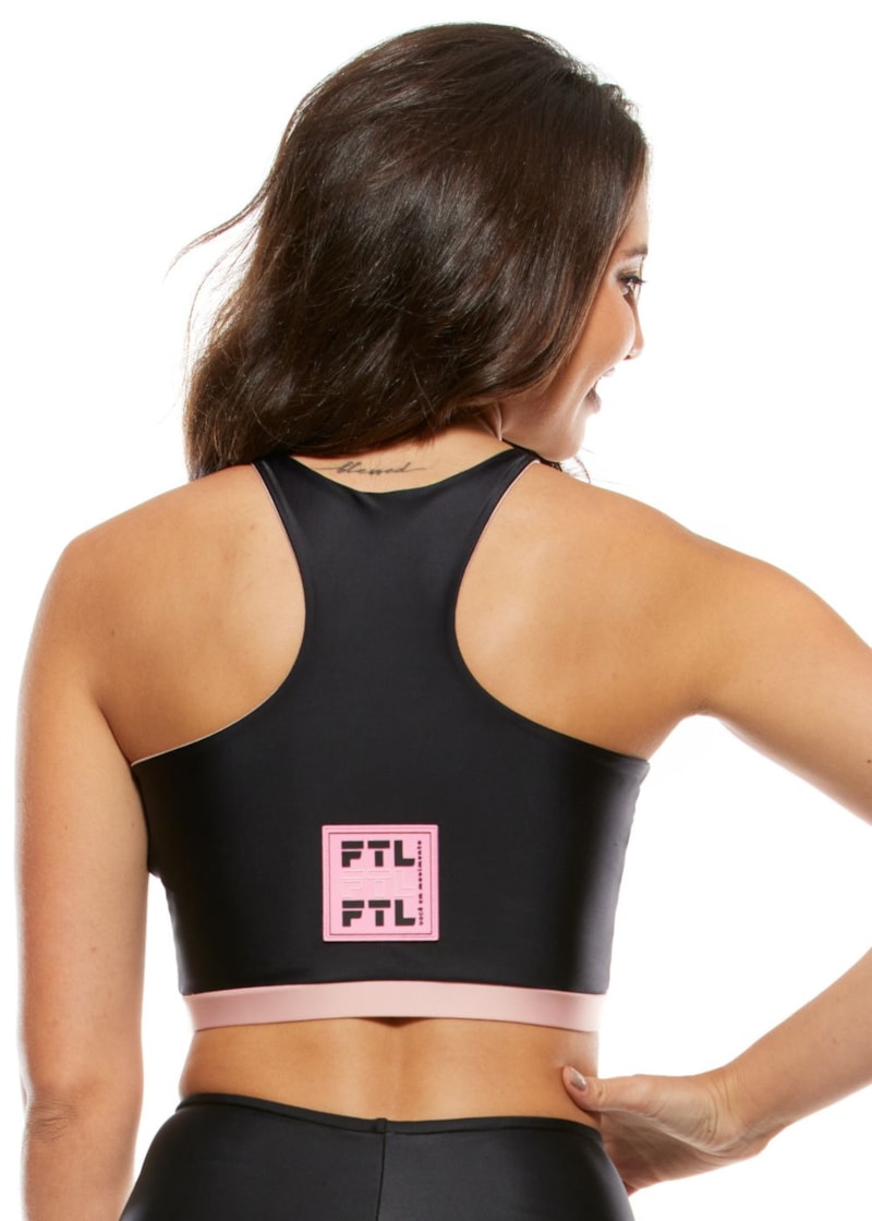 TOP HAPPY PRETO COM BOJO REMOVÍVEL