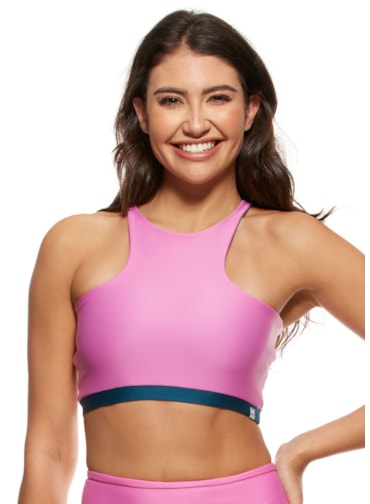 TOP HAPPY ROSA CHICLETE COM BOJO REMOVÍVEL TOP HAPPY ROSA CHICLETE COM BOJO REMOVÍVEL