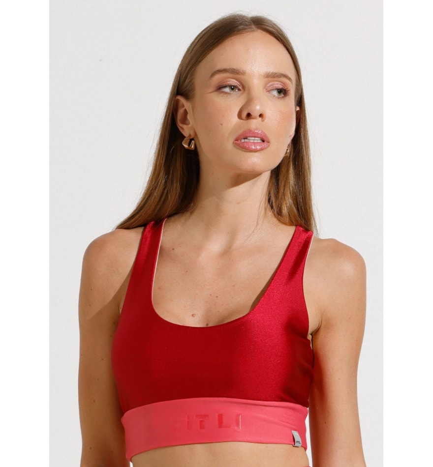 TOP HEALTH VERMELHO CEREJA COM BOJO ROMOVÍVEL TOP HEALTH VERMELHO CEREJA COM BOJO ROMOVÍVEL