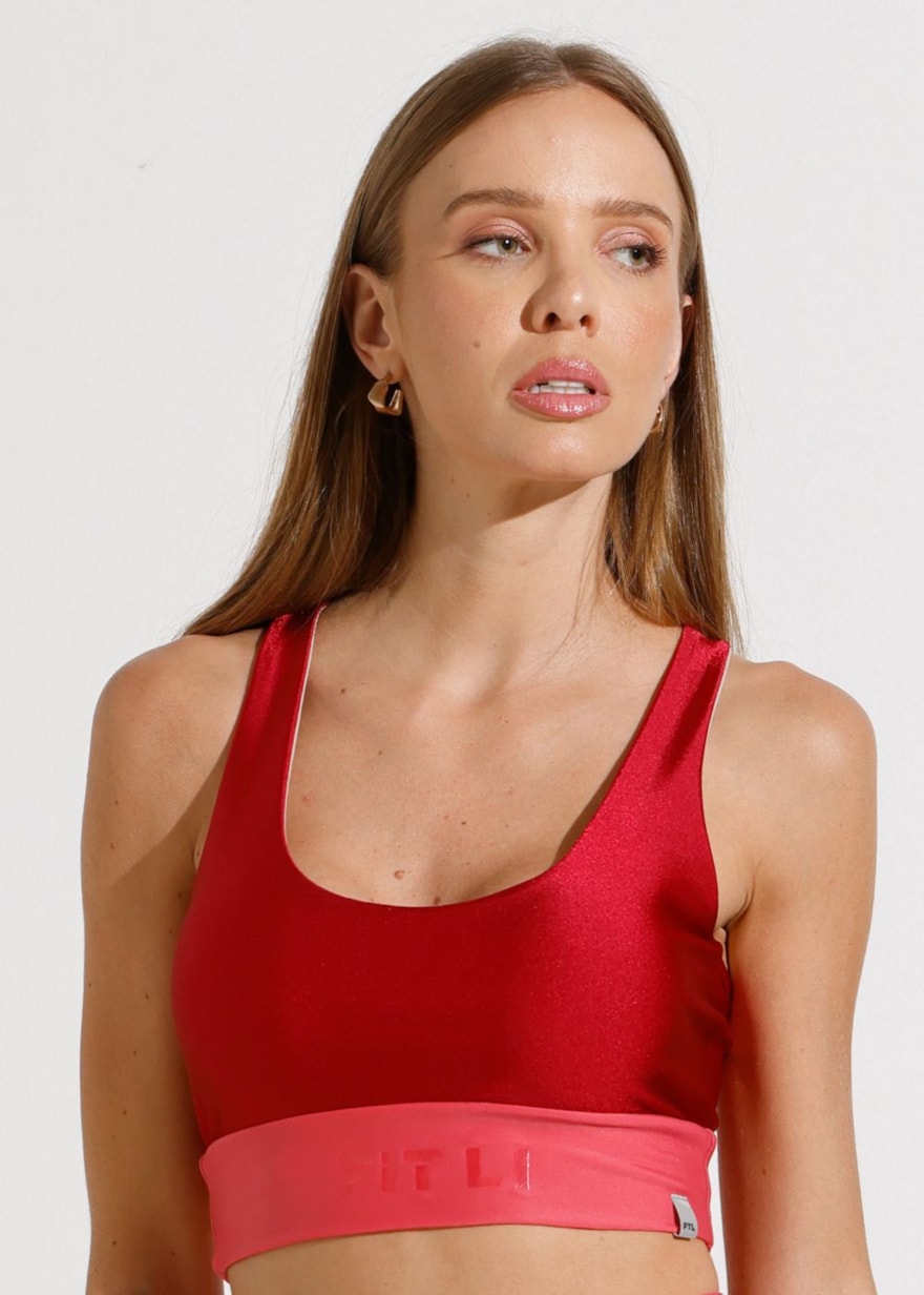 TOP HEALTH VERMELHO CEREJA COM BOJO ROMOVÍVEL TOP HEALTH VERMELHO CEREJA COM BOJO ROMOVÍVEL