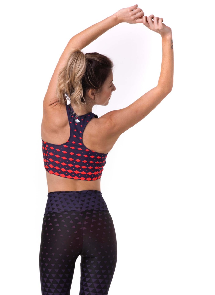 TOP JACQUARD BENSPORT MARINHO / ROSA NEON