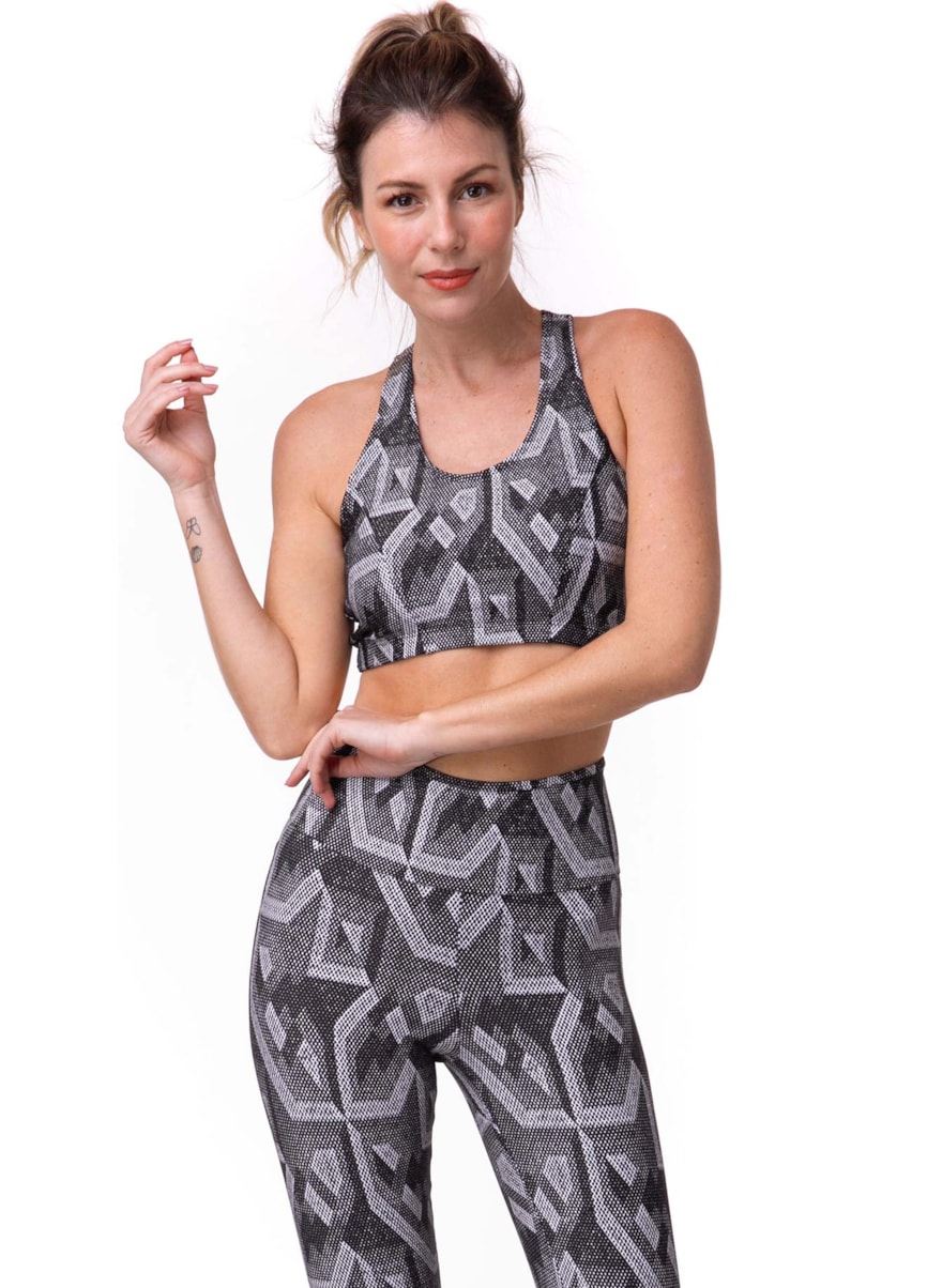 TOP JACQUARD BENSPORT PRETO/BRANCO TOP JACQUARD BENSPORT PRETO/BRANCO