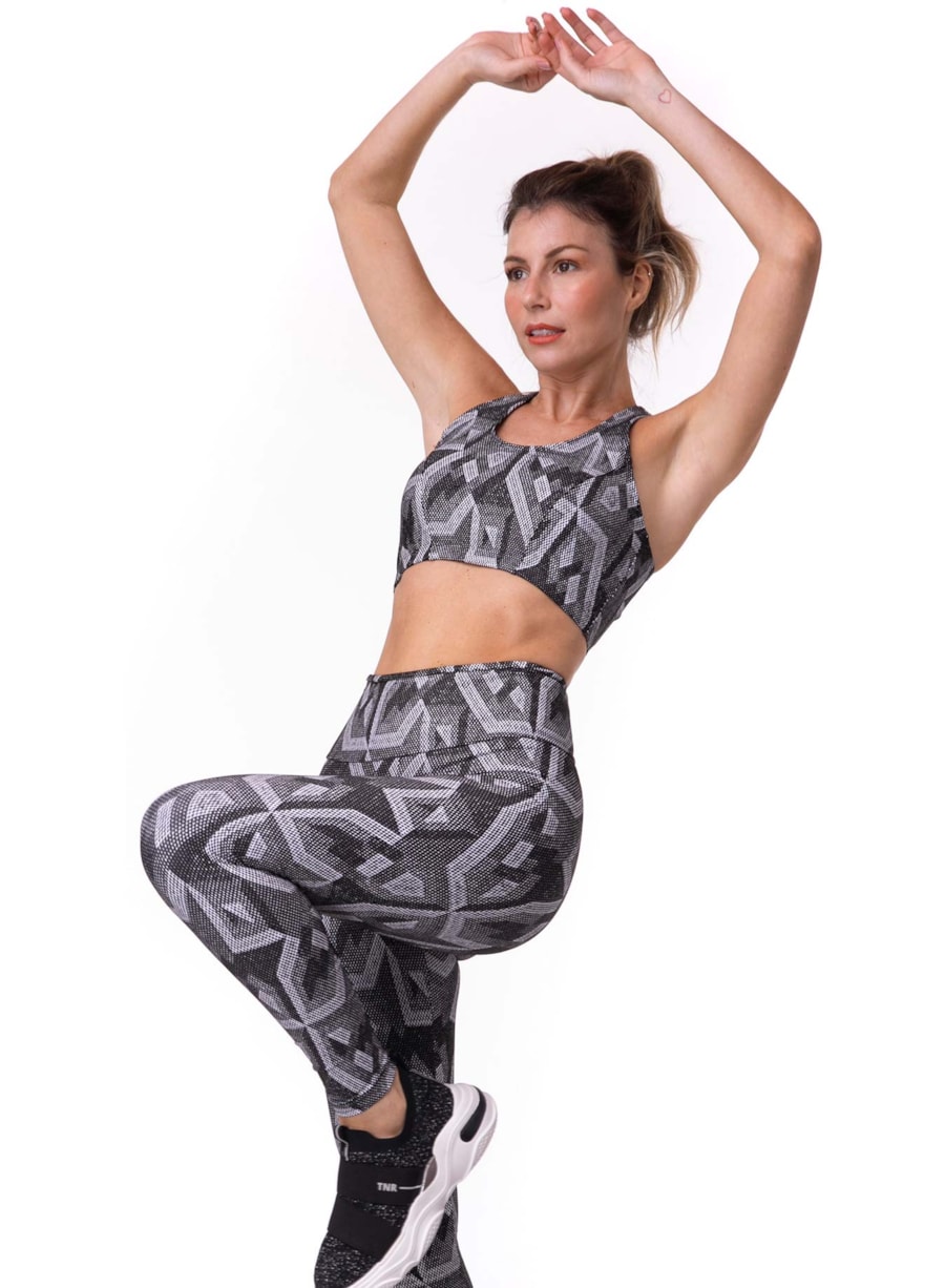 TOP JACQUARD BENSPORT PRETO/BRANCO