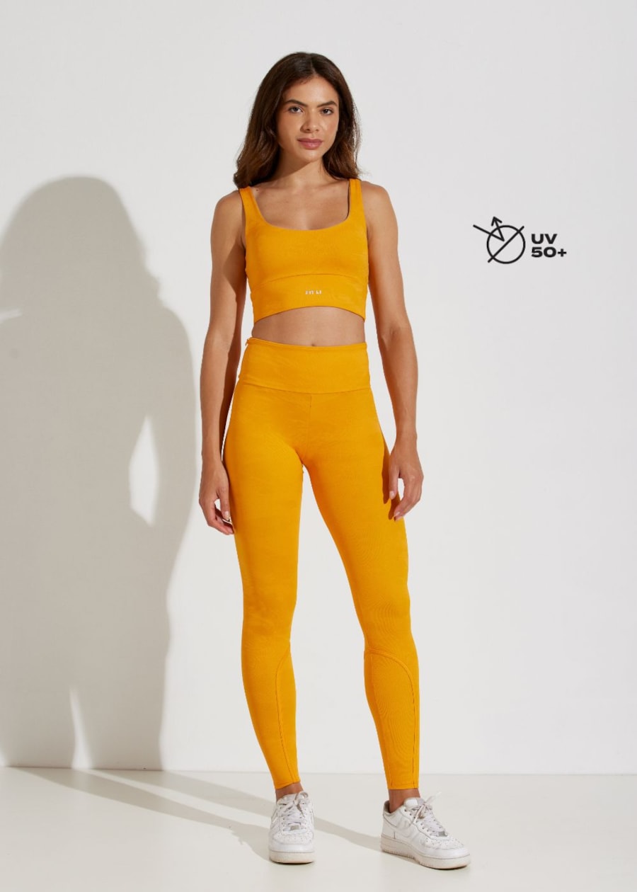 TOP JACQUARD SOLEIL LARANJA COM BOJO REMOVÍVEL