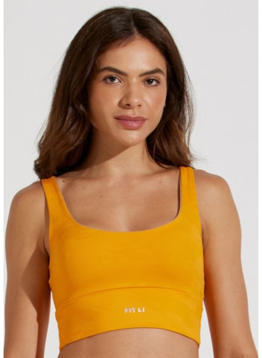 TOP JACQUARD SOLEIL LARANJA COM BOJO REMOVÍVEL