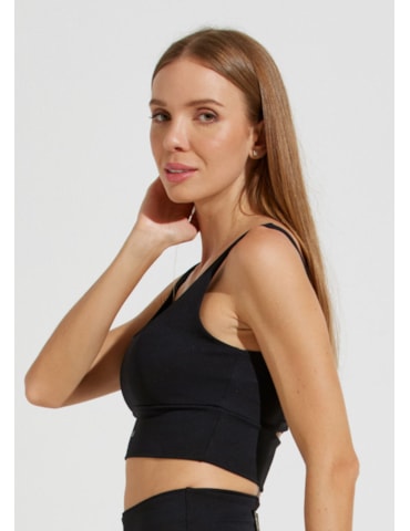 TOP JACQUARD SOLEIL PRETO COM BOJO REMOVÍVEL