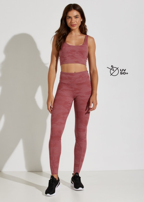 TOP JACQUARD SOLEIL ROSA TERRACOTA COM BOJO REMOVÍVEL