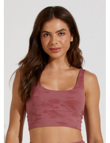 TOP JACQUARD SOLEIL ROSA TERRACOTA COM BOJO REMOVÍVEL